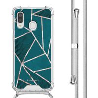 imoshion Design Hülle mit Band für das Samsung Galaxy A40 - Petrol Green Graphic