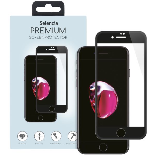 Selencia Premium Screen Protector aus gehärtetem Glas für das iPhone 8 Plus / 7 Plus / 6(s) Plus - Schwarz