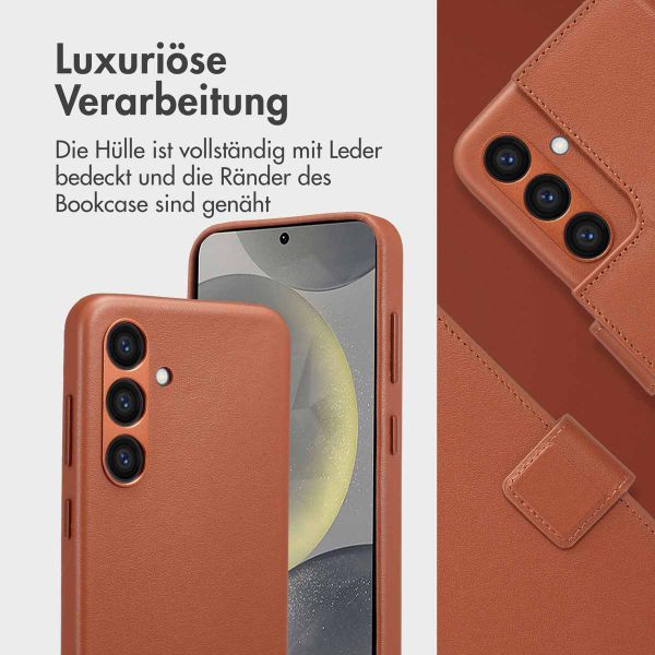 Accezz 2-in-1 Klapphülle aus Leder mit MagSafe Samsung Galaxy S24 - Sienna Brown