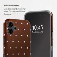 Selencia Vivid Back Cover Apple iPhone 16 - Happy Dots Chocolate