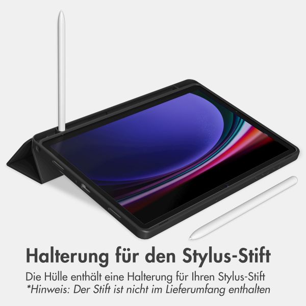 Accezz Smarte Klapphülle aus Silikon für das Samsung Galaxy Tab A9 Plus - Schwarz