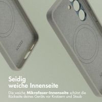 Accezz MagSafe Leather Backcover Samsung Galaxy S25 - Light Grey
