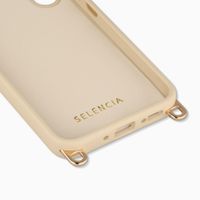 Selencia Rivièra Backcover mit MagSafe mit abnehmbaren Haken Samsung Galaxy A34 (5G) - Milky Latte