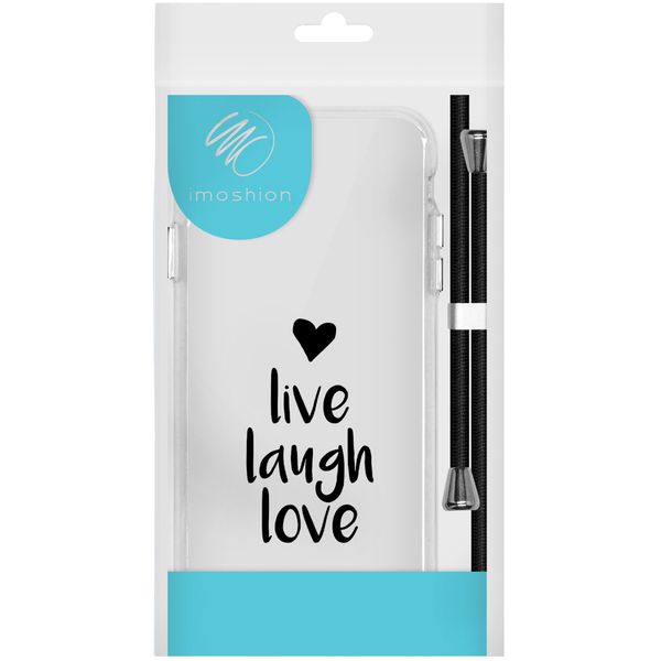 imoshion Design Hülle mit Band für das Samsung Galaxy A41 - Live Laugh Love