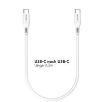 Accezz USB-C- auf USB-C-Kabel - 0,2 m - Weiß