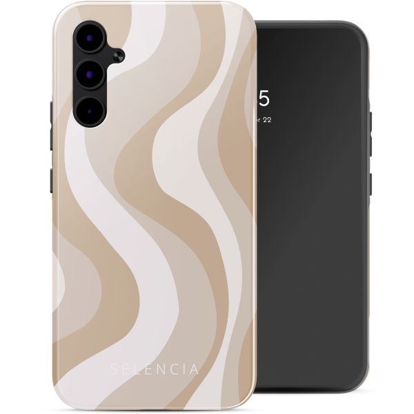 Selencia Vivid Tough Back Cover für das Samsung Galaxy A34 - Desert Waves Beige