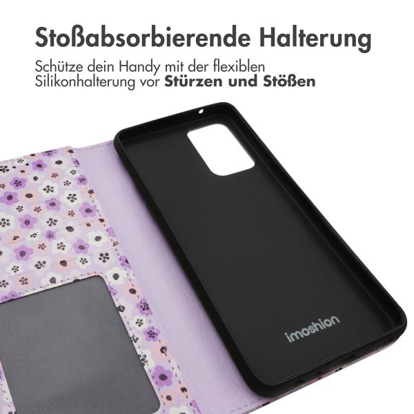 imoshion ﻿Design Klapphülle für das Samsung Galaxy A52(s) (5G/4G) - Purple Flowers