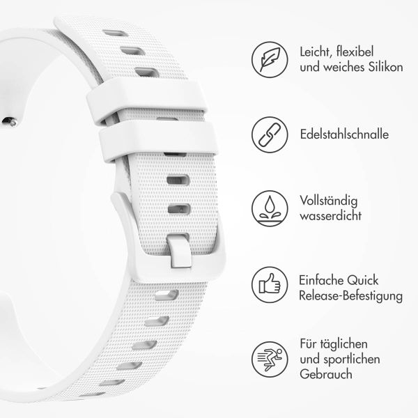 imoshion Sport-Silikonarmband mit Schnalle - Universelle 22 mm Anschluss - Weiß