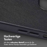Accezz MagSafe Leather Backcover Apple iPhone 12 (Pro) - Onyx Black