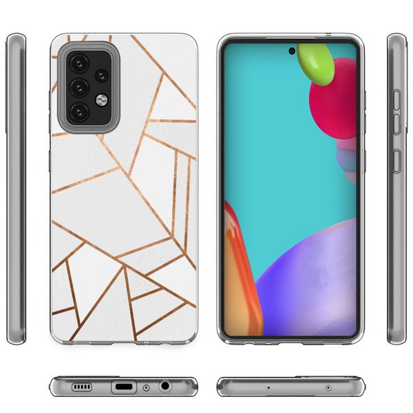 imoshion Design Hülle für das Samsung Galaxy A52(s) (5G/4G) - White Graphic