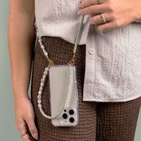 Selencia Handyketten Set mit Perlen und Elastikbändern - Pistache Cream