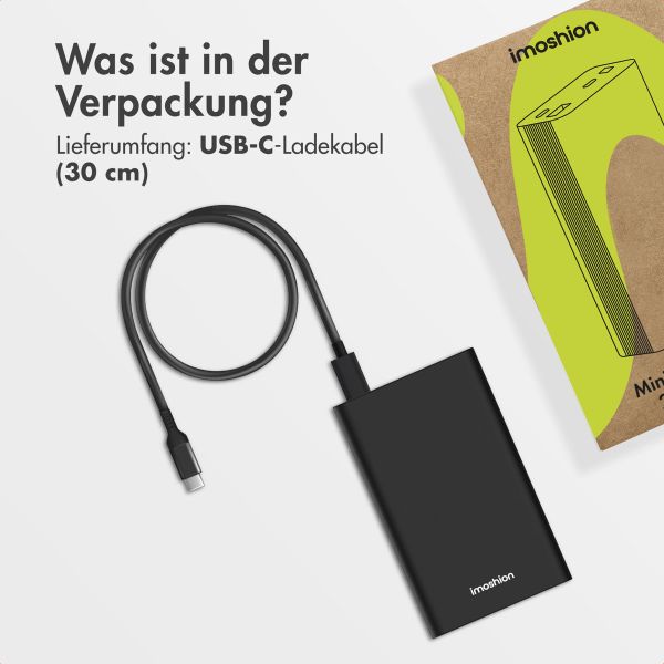 imoshion Ultra Series Aluminium | Powerbank 20.000 mAh - Schnellladen bis 33W - Black