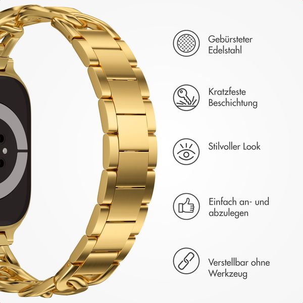 Selencia Chain Armband für Apple Watch Series 1 - 9 / SE (38/40/41 mm) | Series 10 / 11 (42 mm) - Gold