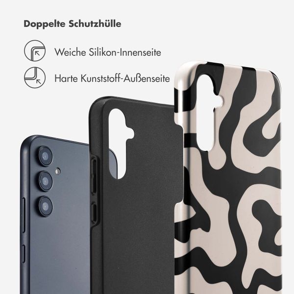 Selencia Vivid Back Cover Samsung Galaxy A34 (5G) - Art Wave Black