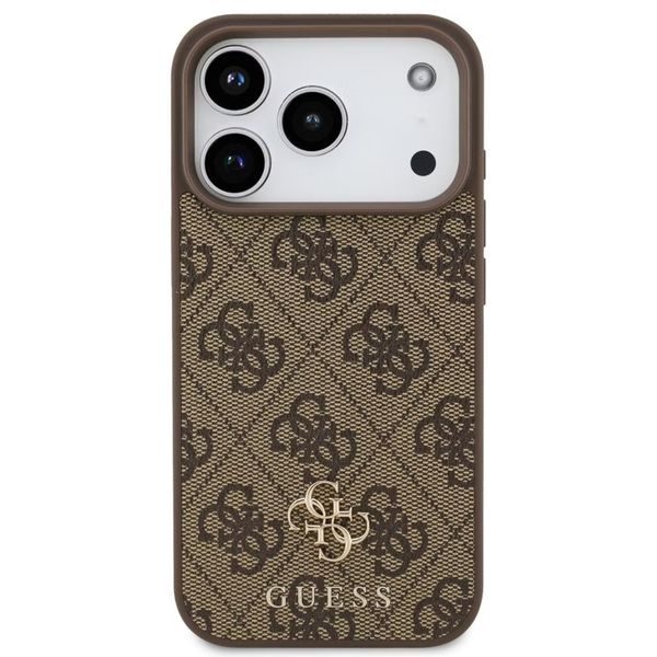 Guess 4G Metal Logo Back Cover MagSafe Apple iPhone 17 Pro - Braun