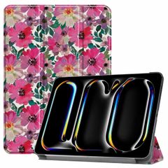 imoshion Design Trifold Klaphülle Apple iPad Pro 11 (2024) M4 - Floral Water Color