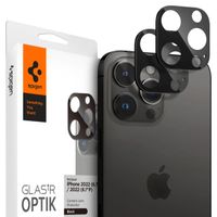 Spigen GLAStR Kameraprotektor aus Glas 2er-Pack für das Apple iPhone 14 Pro / 14 Pro Max - Schwarz