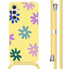 imoshion SilikonHülle design mit Band Samsung Galaxy A54 (5G) - Yellow Flower Distance