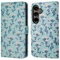 imoshion Design Klapphülle Samsung Galaxy S24 Plus - Blue Flowers