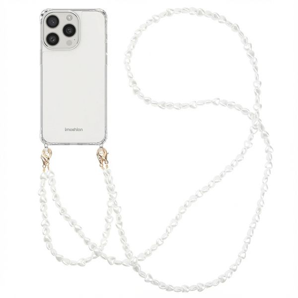 imoshion Back Cover mit Band + Armband Apple iPhone 15 Pro Max - Perlenherzen