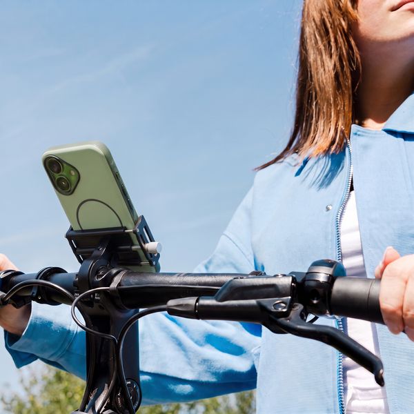 imoshion Mini Aluminium-Fahrrad-Handyhalterung - Leichtgewicht - Universal - Schwarz