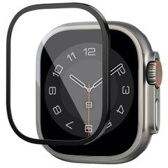 WiWu Easy Install Displayschutz mit Rand aus gehärtetem Glas für die Apple Watch Series 7–9 – 41 mm – Schwarz