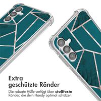 imoshion Design Hülle mit Band Samsung Galaxy A14 (5G/4G) - Petrol Green Graphic