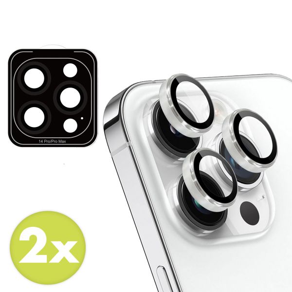 imoshion ﻿2er-Pack Objektivschutz für Kamera für das Apple iPhone 14 Pro / 14 Pro Max - Silber