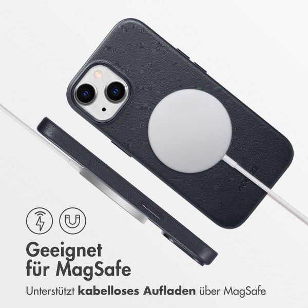 Accezz MagSafe Leather Backcover Apple iPhone 15 - Onyx Black