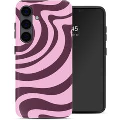 Selencia Vivid Rückabdeckung mit MagSafe Samsung Galaxy S24 - Wavy Swirl Pink Plum