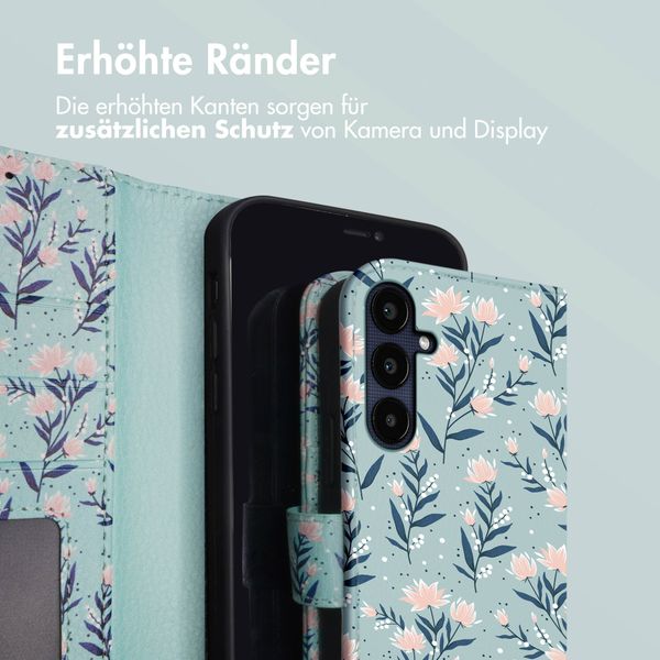 imoshion Design Klapphülle Samsung Galaxy A25 (5G) - Blue Flowers
