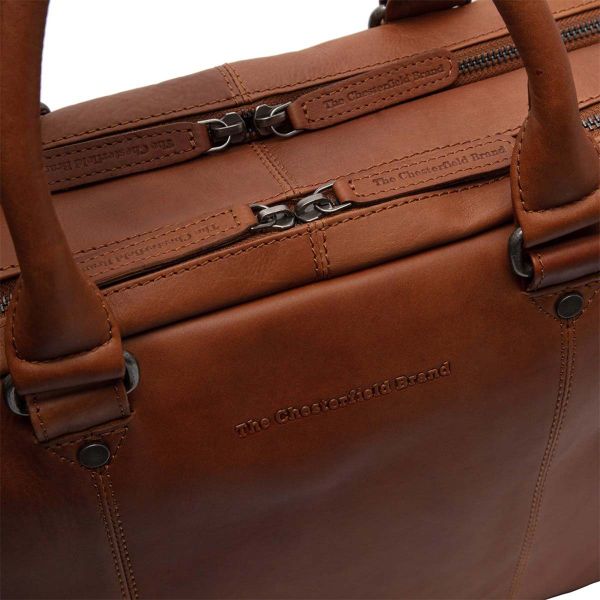 The Chesterfield Brand Boston Laptoptasche 15-15.6 Zoll - Echtes Leder - Cognac