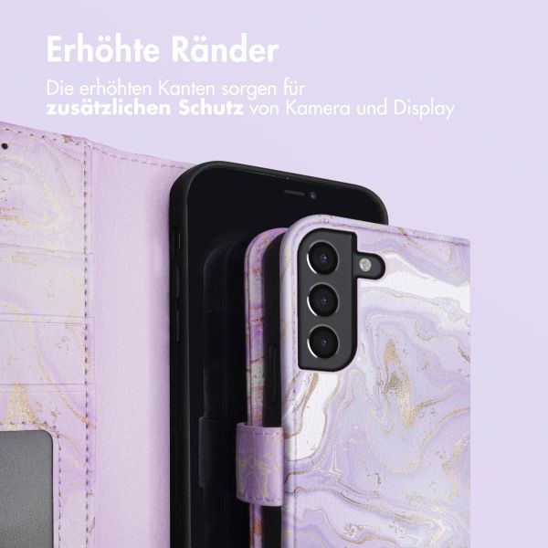 imoshion Design Klapphülle Samsung Galaxy S21 FE - Purple Marble