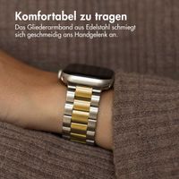 imoshion Edelstahlarmband für das Apple Watch Series 1 bis 11 / SE / Ultra (44/45/46/49 mm) - Silber / Gold