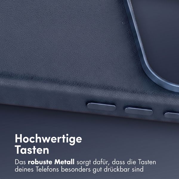 Accezz MagSafe Leather Backcover Apple iPhone 18 Pro / 17 Pro - Nightfall Blue