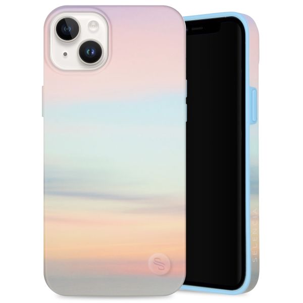 Selencia Aurora Fashion Back Case für das iPhone 14 Plus - ﻿Strapazierfähige Hülle - 100 % recycelt - Sky Sunset Multicolor