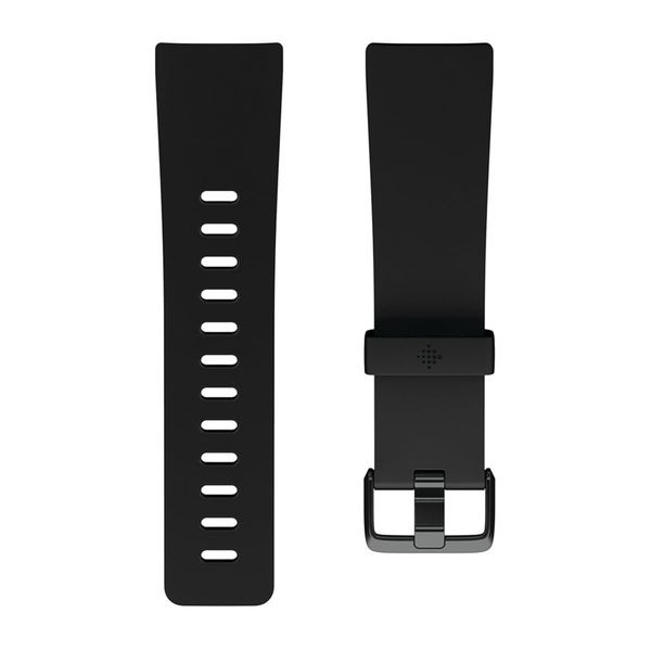 Fitbit Classic Silikonarmband für  Fitbit Versa / Versa 2 / Versa Lite - Größe L - Schwarz