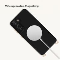 Selencia Rivièra Backcover mit MagSafe mit abnehmbaren Haken Samsung Galaxy S21 - Velvet Black