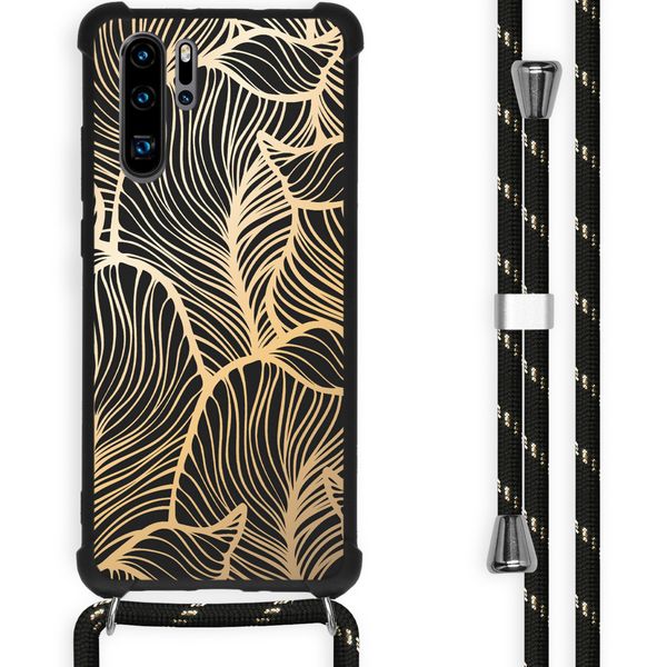 imoshion Design Hülle mit Band für das Huawei P30 Pro - Golden Leaves