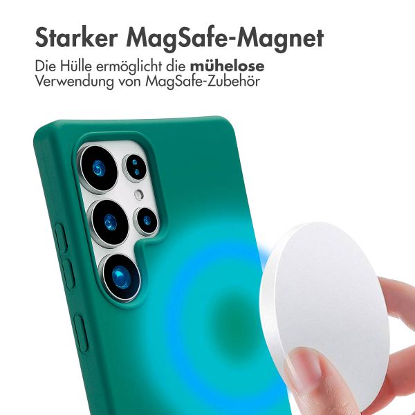 imoshion Color Backcover mit abnehmbarem Handykette und MagSafe Samsung Galaxy S25 Ultra - Dunkelgrün
