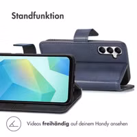 imoshion Luxuriöse Klapphülle für das Samsung Galaxy S25 - Dunkelblau