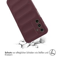 imoshion EasyGrip Back Cover für das Samsung Galaxy A15 (5G/4G) - Aubergine