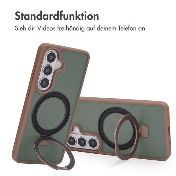 Accezz Ring Stand Backcover mit MagSafe Samsung Galaxy S26 - Braun