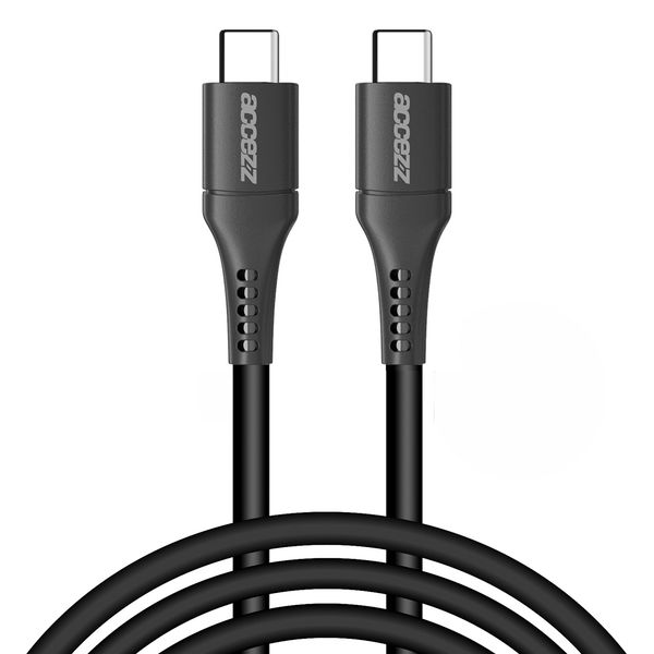 Accezz USB-C auf USB-C-Kabel für das iPhone 15 Plus - 2 m - Schwarz