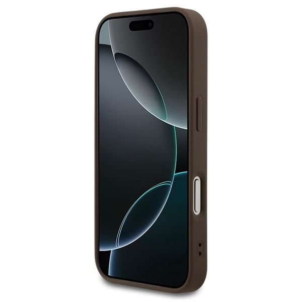 Guess 4G Metal Logo Back Cover MagSafe Apple iPhone 17 Pro - Braun