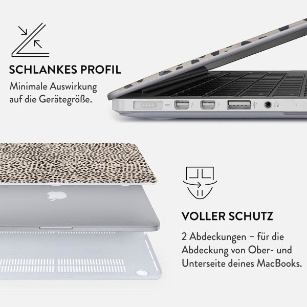 Burga Hardshell Hülle für das MacBook Pro 14 Zoll (2021 / 2023 M3 chip / 2024 M4 chip) - A2442 / A2779 / A2918 / A3112 / A3185 / A3401 - Almond Latte