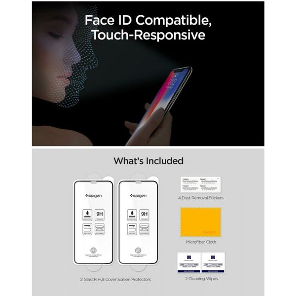 Spigen GLAStR Glass Screen Protector iPhone 11 / Xr - Schwarz