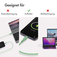 imoshion ﻿Lightning- auf USB-Kabel – nicht MFi-zertifiziert – Geflochtenes Gewebe – 1 m – Grün