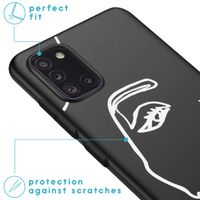 imoshion Design Hülle Galaxy A31 - Abstraktes Gesicht - Weiß