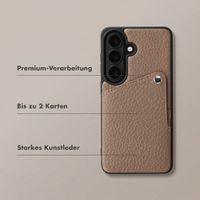 Selencia Riva Back Cover mit Kartenfach Samsung Galaxy S26 Plus - Mocha Brown